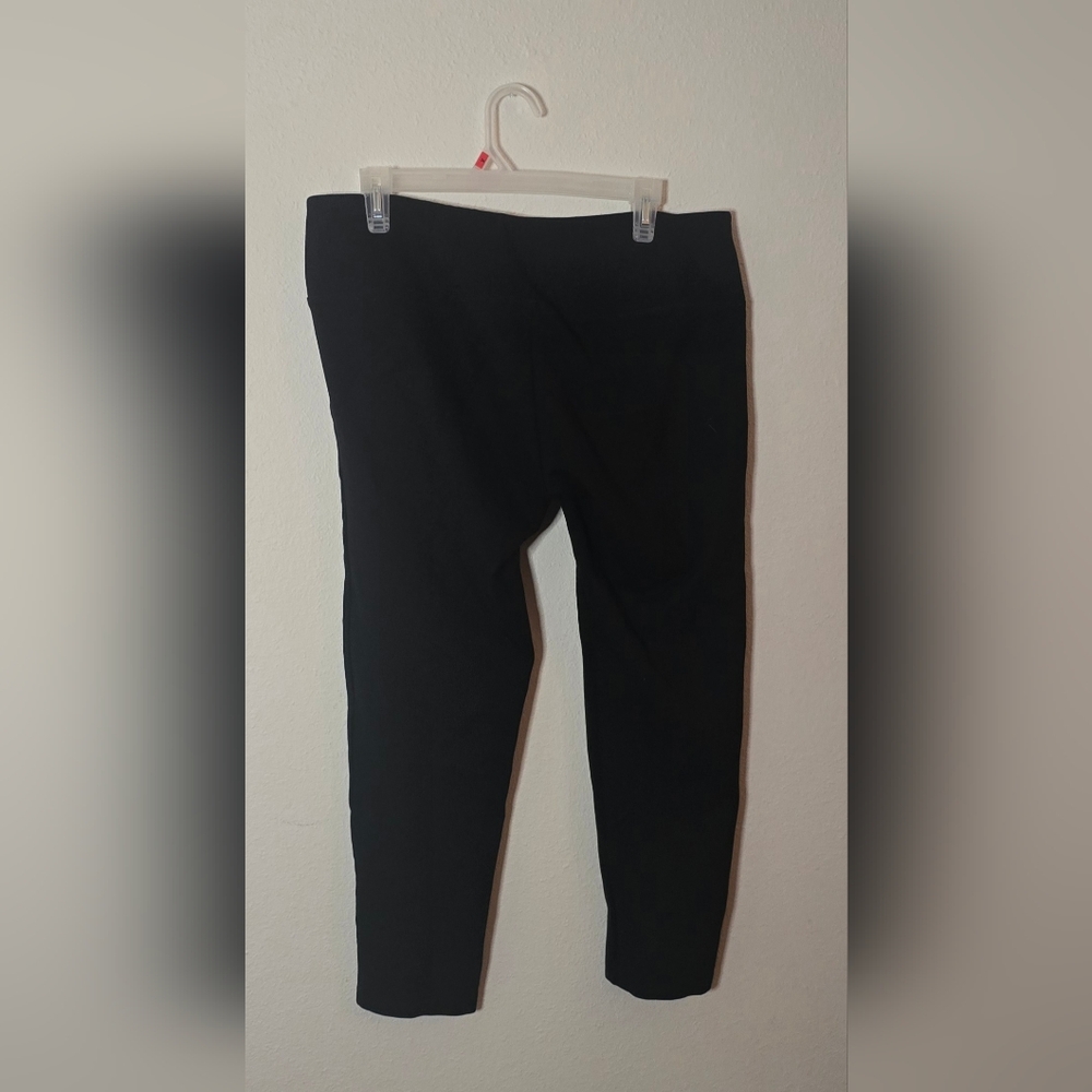 Slim-Sation by Multiples Black Pull-On Slimming Office Business Casual Pants PXL - Picture 2 of 3